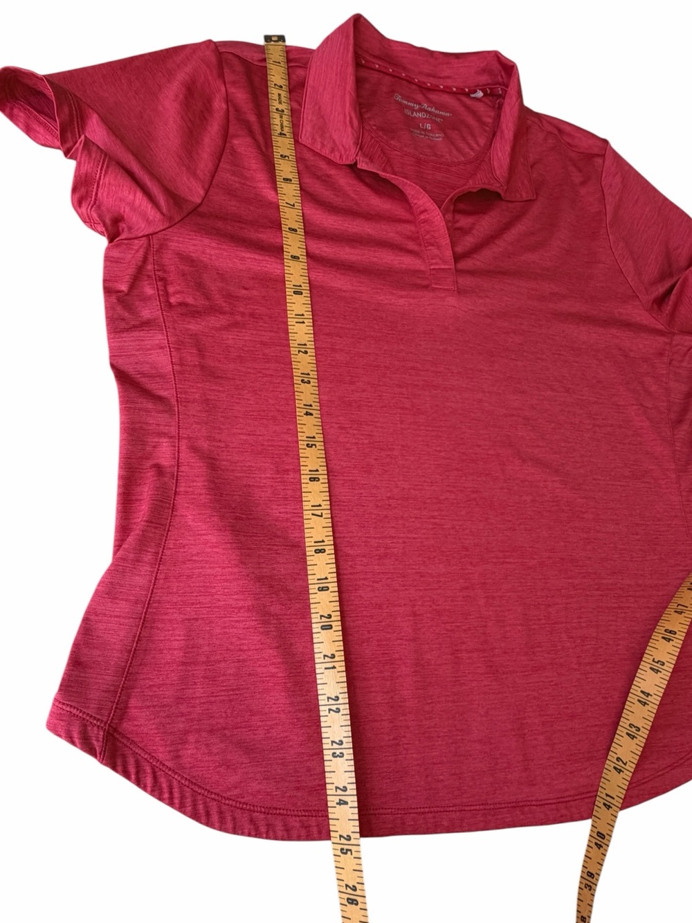 Tommy Bahama Islandzone Red Collared Performance Golf Polo Shirt, Large - Picture 6 of 7
